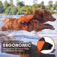 Non-stop dogwear® hondenzwemvest Protector Life Jacket, black/orange, Maat: 5 - thumbnail
