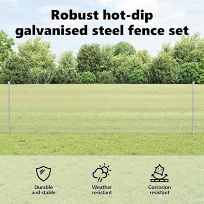 VidaXL Hek met paal zilver 0,6 x 10 m staal