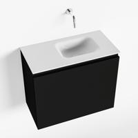MONDIAZ OLAN 60cm toiletmeubel urban. LEX wastafel talc rechts geen kraangat - thumbnail