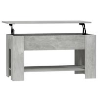 Salontafel 101x49x52 cm bewerkt hout betongrijs - thumbnail