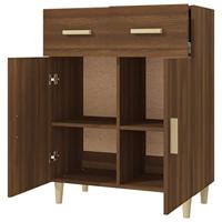 Dressoir 69,5x34x89 cm bewerkt hout bruineikenkleurig - thumbnail