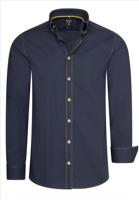 Italian Style - Heren Overhemd - Antraciet Navy - Casual - Style-Italy - thumbnail