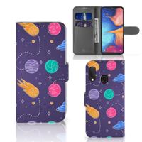 Samsung Galaxy A20e | Wallet Case | met Pasjes | Space - thumbnail