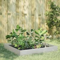VidaXL Plantenbak verhoogd 100x100x26 cm roestvrijstaal - thumbnail