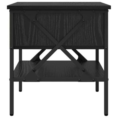 Nachtkastje met lade 2 pcs Zwart eiken 40 x 42 x 45 cm