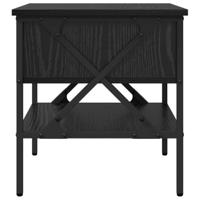 Nachtkastje met lade 2 pcs Zwart eiken 40 x 42 x 45 cm - thumbnail