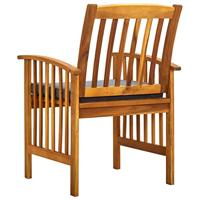 Tuinstoelen 2 st met kussens massief acaciahout - thumbnail