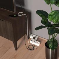 Hama Stekkerdoos 5-voudig USB-A 12W Flexibel Schakelaar 1,4 M Wit - thumbnail