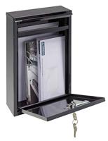 Brievenbus Arregui Zwart Staal 22 X 8 X 32 cm - thumbnail