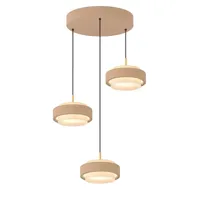 Freelight Hanglamp Puleggia 3 lichts Ø 33 cm comfortlift beige - thumbnail