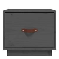 Nachtkastjes 2 st 40x34x35 cm massief grenenhout grijs - thumbnail