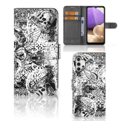 Telefoonhoesje met Naam Samsung Galaxy A32 4G Skulls Angel