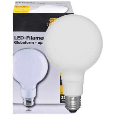 Opale globe LED lamp 5,5W 608 lumen E27 2700K warm wit 15,7cm hoog dimbaar