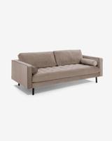 3-zitsbank Debra taupe  velvet 222 cm - thumbnail