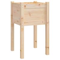 Plantenbakken 2 st 40x40x70 cm massief grenenhout - thumbnail