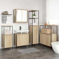 Badkamermeubelset 5 pcs Sonoma eik en Zwart 36 x 35 x 165 cm - thumbnail