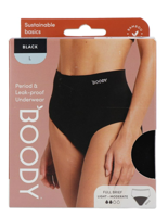 Boody Menstruatieondergoed Tailleslip Zwart Licht/Normaal Maat L - thumbnail