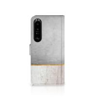 Sony Xperia 1 IV | Book Style Case | Wood Concrete - thumbnail