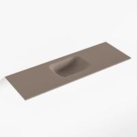 MONDIAZ LEX Smoke solid surface inleg wastafel voor toiletmeubel 90cm. Positie wasbak midden - thumbnail