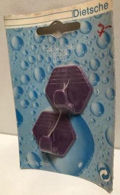 Universele handdoekhaken zelfklevend (setje van 2) paars Universele handdoekhaken zelfklevend (setje van 2) paars