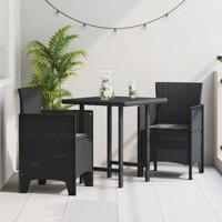 Tuinstoel 2 pcs Antraciet 53 x 49 x 85 cm PP - thumbnail
