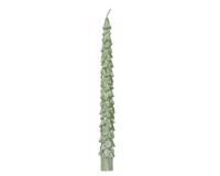Dinerkaars Kerstboom Wit Mint 25cm 2st - thumbnail