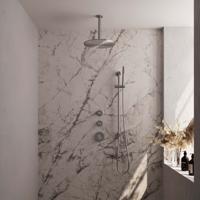 Brushed Edition thermostatische inbouw regendouche set met 30 cm douchekop en handdouche en RVS geborsteld PVD - thumbnail
