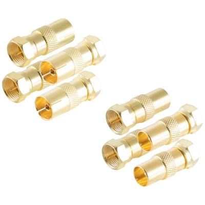 Shiverpeaks BS15-301114 F-Coax-adapterset Verguld Aansluitingen: F-stekker, F-bus, Coax-bus IEC, Coax-stekker IEC 1 set(s)