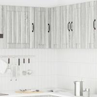 Keukenwandhoekkast Lucca bewerkt hout grijs sonoma eiken - thumbnail