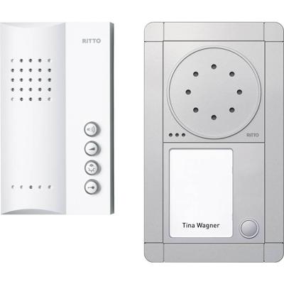 Ritto by Schneider RGE1891320 Complete set voor Deurintercom Kabelgebonden Eengezinswoning Zilver, Wit