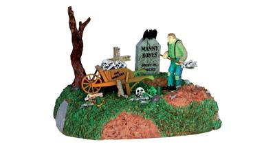 Lemax igor the grave digger bewegend tafereel Spooky Town 2014