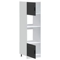 Ovenkasten 2 st Porto bewerkt hout zwart - thumbnail