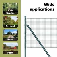 VidaXL Afrasteringspaal groen 50 x 0,4 m (16 x 16 mm gaas) - thumbnail