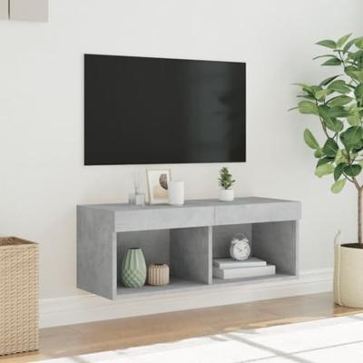 Tv-meubel met LED-verlichting 80x30x30 cm betongrijs Tv-meubel met LED-verlichting 80x30x30 cm betongrijs