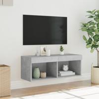 Tv-meubel met LED-verlichting 80x30x30 cm betongrijs - thumbnail