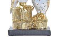 Decoratieve figuren DKD Home Decor 14,5 x 9 x 26 cm Uil Gouden Wit - thumbnail
