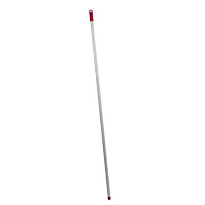 Bezemsteel metaal wit 140cm
