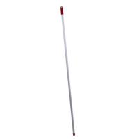 Bezemsteel metaal wit 140cm - thumbnail