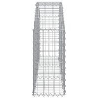 VidaXL Schanskorf gewelfd 150x30x60/80 cm gegalvaniseerd ijzer - thumbnail