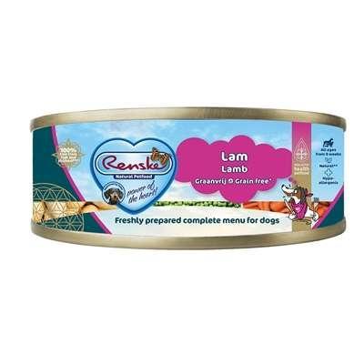 Renske Graanvrij vers bereid lam natvoer hond (blikjes) 2 trays (48 x 95 g)