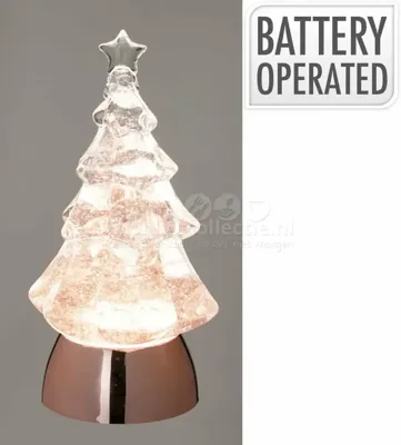 Kerstboompje Glitter met LED, Beweging en Muziek Kerstboompje Glitter met LED, Beweging en Muziek