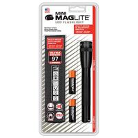 Maglite Mini 2-Cell AA LED Holster Black (Blister) zaklamp, incl. batterijen - thumbnail