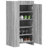 VidaXL Schoenenkast 52x37,5x100 cm bewerkt hout grijs sonoma eiken - thumbnail