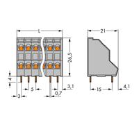 WAGO 736-103 Printplaatklem 112 stuk(s) - thumbnail