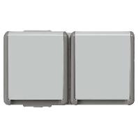 Siemens 5UB4725 Wandcontactdoos met randaarde Delta Grijs Schakelmateriaal 1 stuk(s)