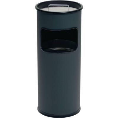 Durable METALL rund 333058 Papierbak 17 l Metaal (Ø x h) 260 mm x 620 mm Antraciet Met asbak 1 stuk(s)