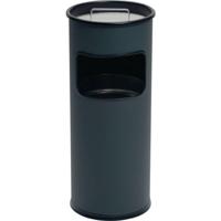 Durable METALL rund 333058 Papierbak 17 l Metaal (Ø x h) 260 mm x 620 mm Antraciet Met asbak 1 stuk(s) - thumbnail