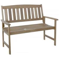 Tuinbank 2-persoons houten tuinbank teaklook - thumbnail