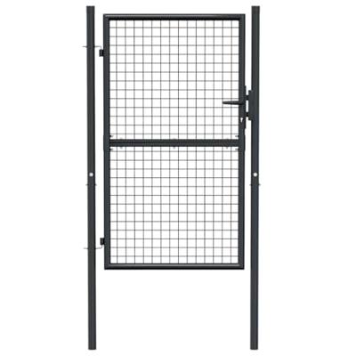VidaXL Gaaspoort 100x200 cm gegalvaniseerd staal grijs