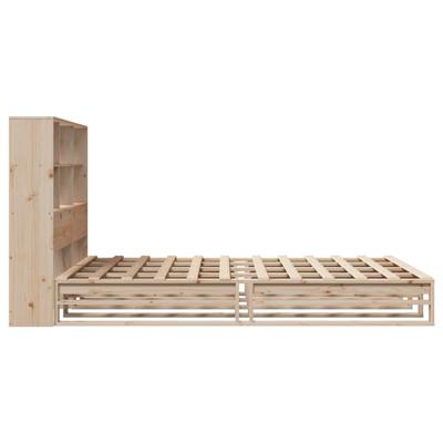 Bed met boekenkast zonder matras massief hout 160x200 cm